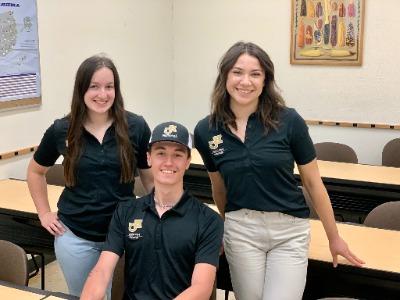 Three Agriculture Business students in group photo